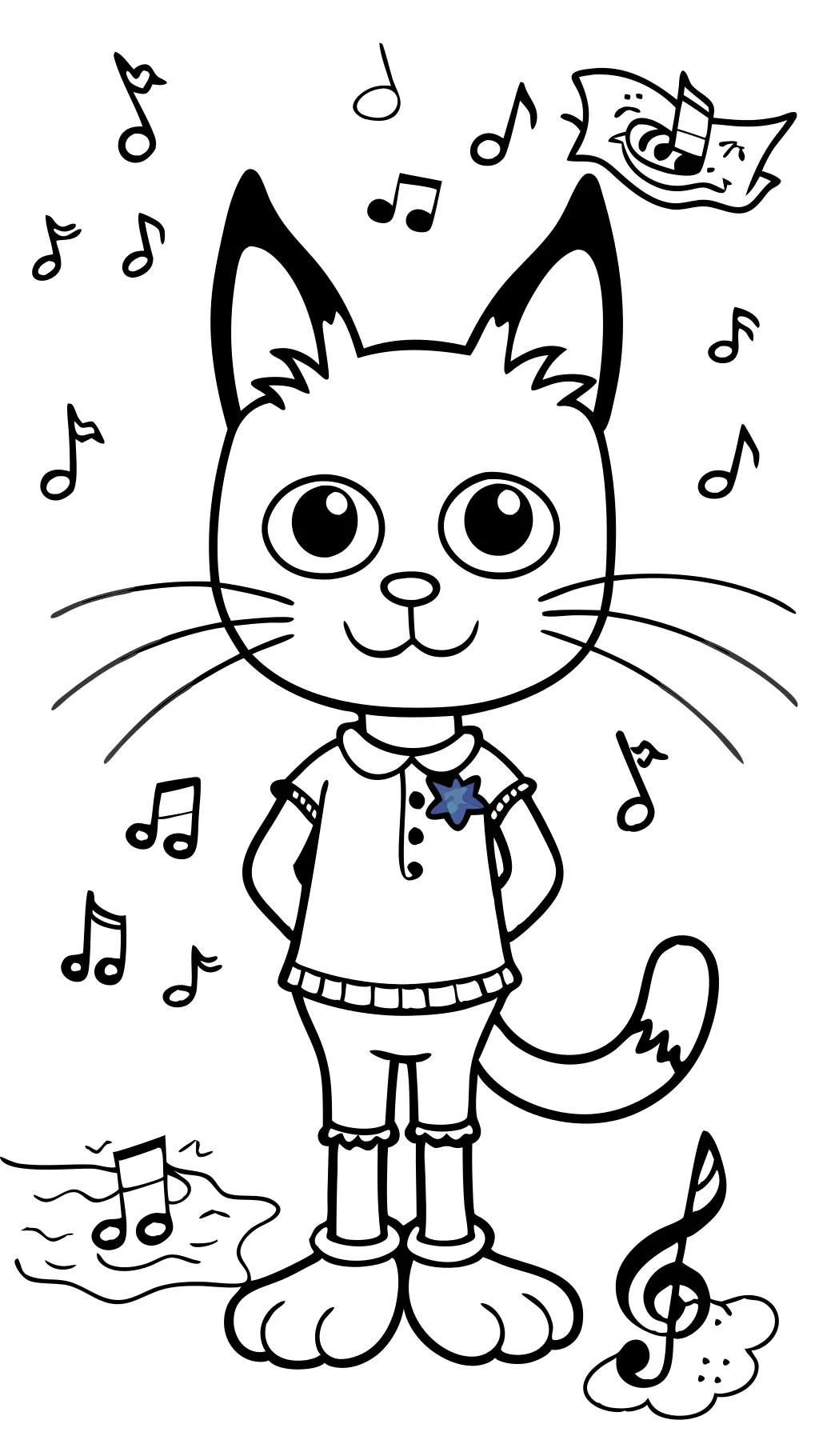 Página para colorear de Pete the Cat